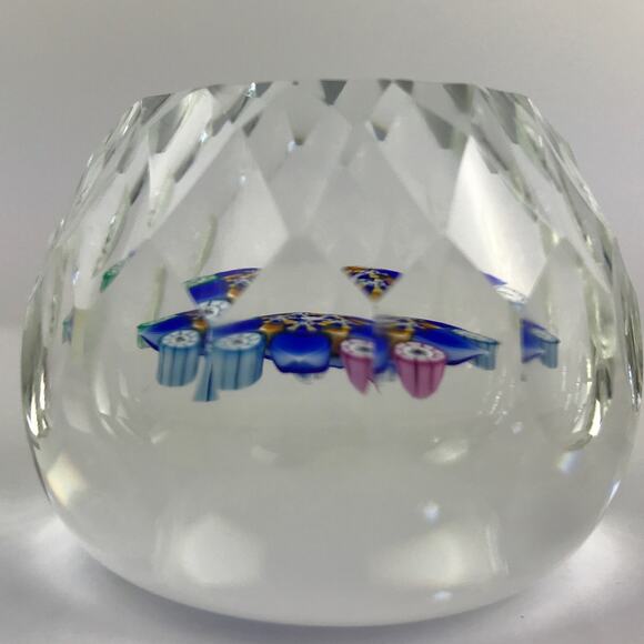 Perthshire PP215 2000 Multifaceted Lampwork Flower Picture Cane Paperweight Cert - Picture 6 of 14